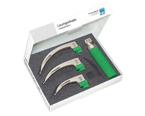 KaWe F.O . Laryngoscope Set- Adult 1 Handle + 3 Blades 03.62022.002