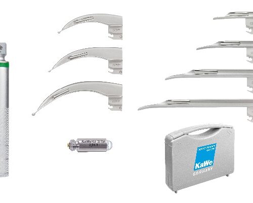 KaWe F.O . Laryngoscope Set- Adult 1 Handle + 3 Blades 03.62790.011