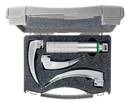 KaWe F.O . Laryngoscope Set- Adult 1 Handle + 3 Blades 03.62320.011