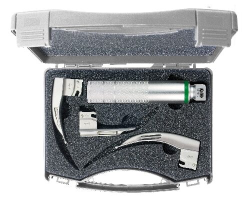 KaWe F.O . Laryngoscope Set- Adult 1 Handle + 3 Blades 03.62720.011