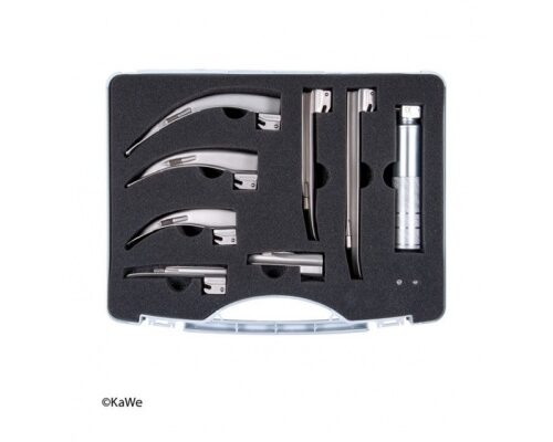 set adults pediatrics 25v 1handle 7blades miller c macintosh c KaWe Set, adults + pediatrics, 2.5 V 1 handle + 7 blades Miller C / Macintosh C