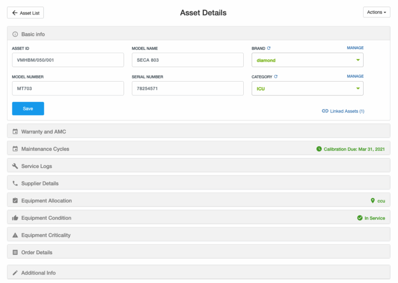 Atto Healthcare Asset Management Software